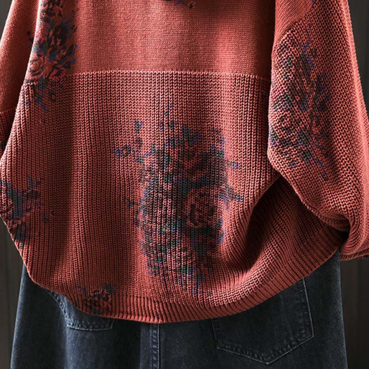 Buddha Stonesレディース ニット フローラル コットン 長袖 フード付きセーター - image 9