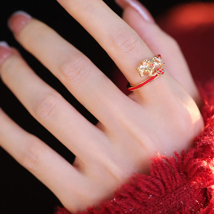 Buddha Stones銅製赤紐銅貨 午年 オープニングバランスリング - image 8