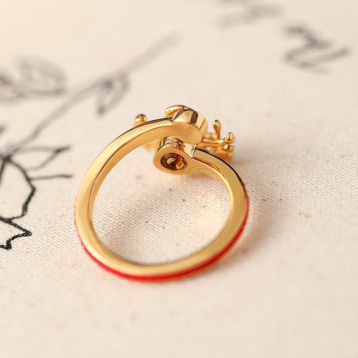 Buddha Stones銅製赤紐銅貨 午年 オープニングバランスリング - image 1