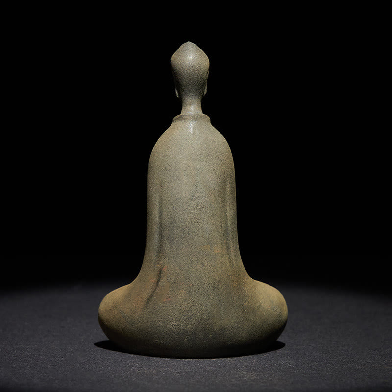 Buddha Stones手作り 釈迦牟尼仏 鉄粉 錆 鋳造 樹脂 像 家の装飾 - image 5