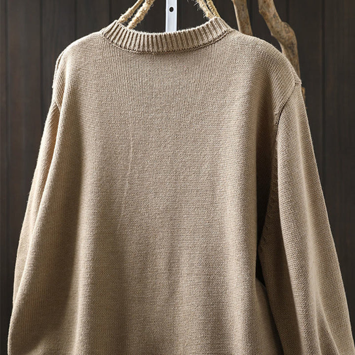 Buddha Stones無地ニット カラフルボタンデザイン コットン レディース 長袖カーディガン セーター - image 11