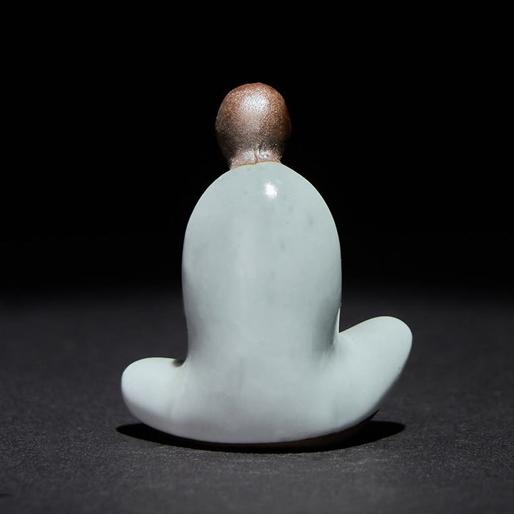 Buddha Stones小型無形の仏瞑想 陶器 禅 室内装飾 4×2.5×5cm - image 2