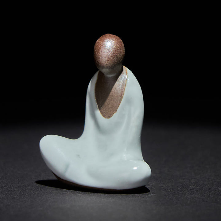 Buddha Stones小型無形の仏瞑想 陶器 禅 室内装飾 4×2.5×5cm - 仏像 4×2.5×5cm - image 0