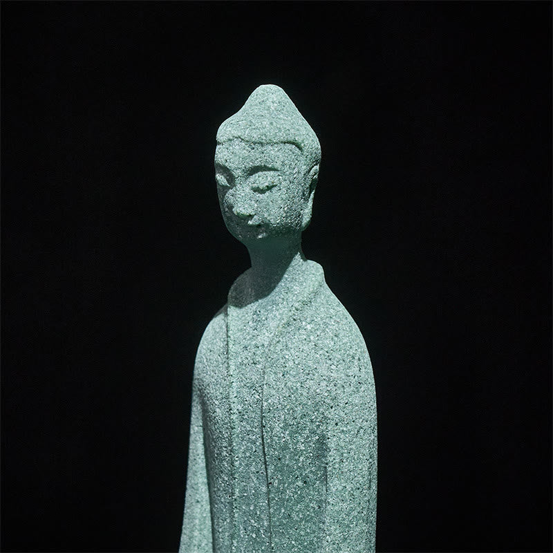 Buddha Stones瞑想用仏像 砂岩製 家庭用 卓上装飾 6×4.5×9.5cm - image 7
