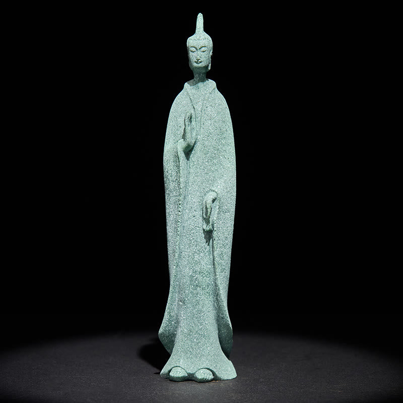 Buddha Stones瞑想用仏陀立像 砂岩製 室内装飾 3.8×6.5×17cm - image 3