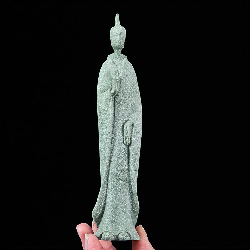 Buddha Stones瞑想用仏陀立像 砂岩製 室内装飾 3.8×6.5×17cm - image 6