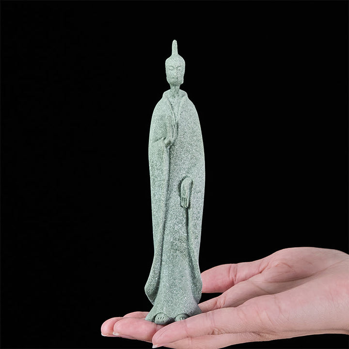 Buddha Stones瞑想用仏陀立像 砂岩製 室内装飾 3.8×6.5×17cm - image 5