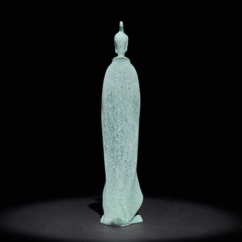 Buddha Stones瞑想用仏陀立像 砂岩製 室内装飾 3.8×6.5×17cm - image 4