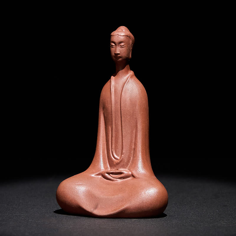 Buddha Stones無形の仏紫粘土 静寂 家庭用 机上装飾 5.7×9.6 cm - image 3