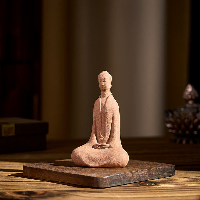 Buddha Stones座像 祈り 陶器 禅 室内装飾 5*3*8.5cm - image 5
