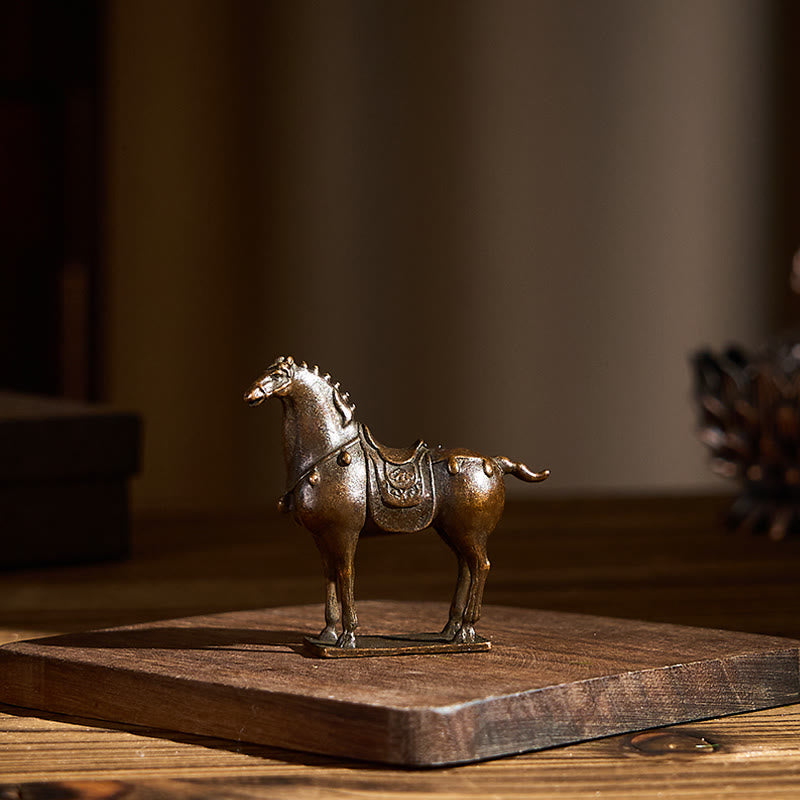 Buddha Stones古代 ブラウン 馬年 合金製 ホームデコレーション 5.8×4.7 cm - image 6