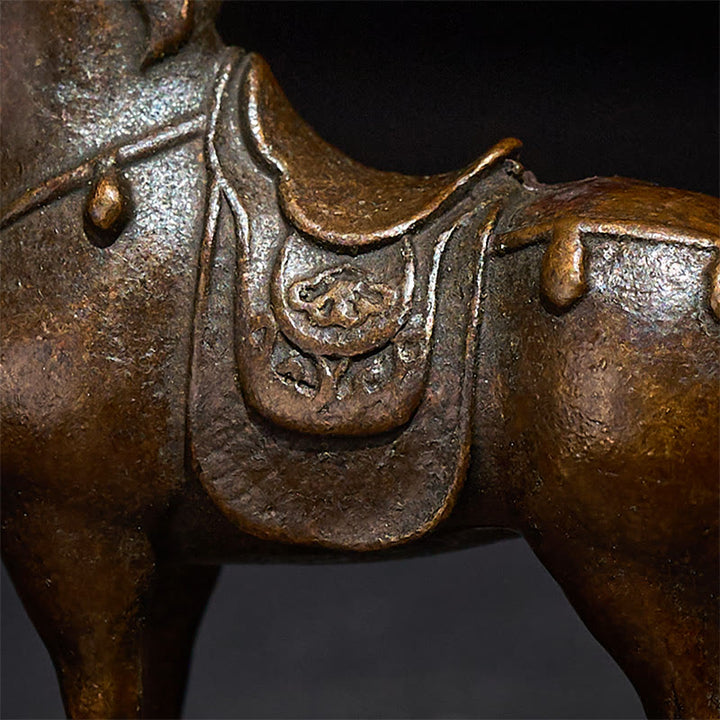 Buddha Stones古代 ブラウン 馬年 合金製 ホームデコレーション 5.8×4.7 cm - image 8