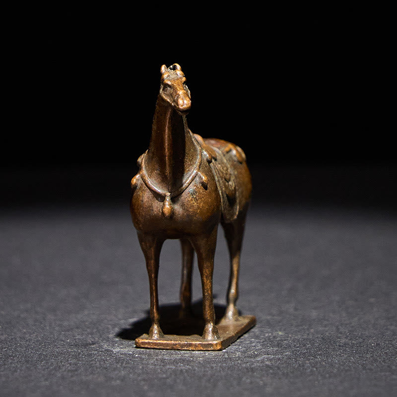 Buddha Stones古代 ブラウン 馬年 合金製 ホームデコレーション 5.8×4.7 cm - image 3