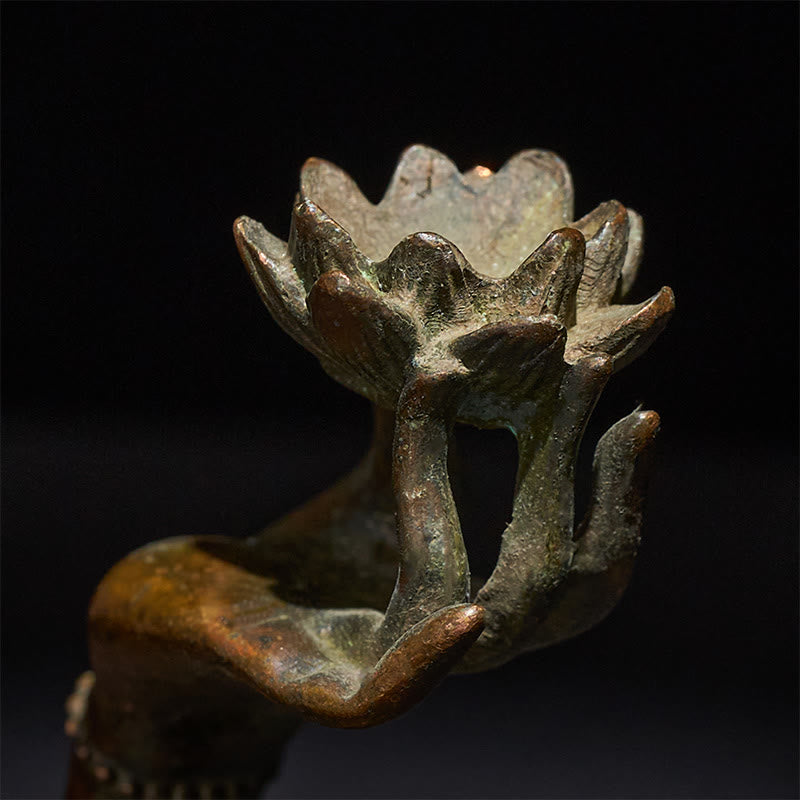 Buddha Stonesクラシック仏陀の手 蓮 合金 ホームデコレーション 4.7*2.9*8.4 cm - image 8