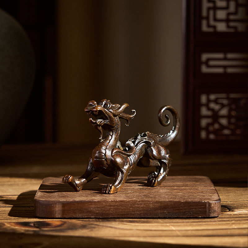 Buddha Stones風水 小型 貔貅 合金 富と幸運 装飾 9.2*2.4*5.2 cm - image 5