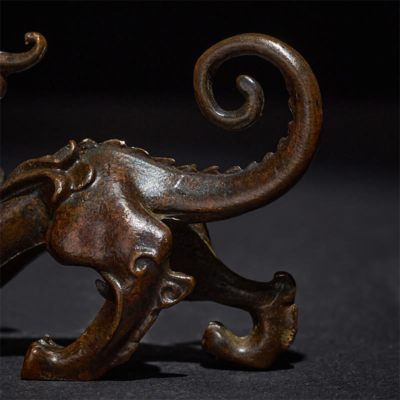 Buddha Stones風水 小型 貔貅 合金 富と幸運 装飾 9.2*2.4*5.2 cm - image 9