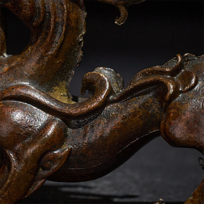 Buddha Stones風水 小型 貔貅 合金 富と幸運 装飾 9.2*2.4*5.2 cm - image 8