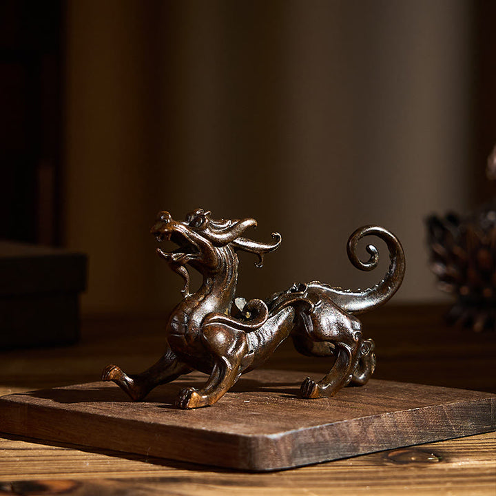 Buddha Stones風水 小型 貔貅 合金 富と幸運 装飾 9.2*2.4*5.2 cm - image 4
