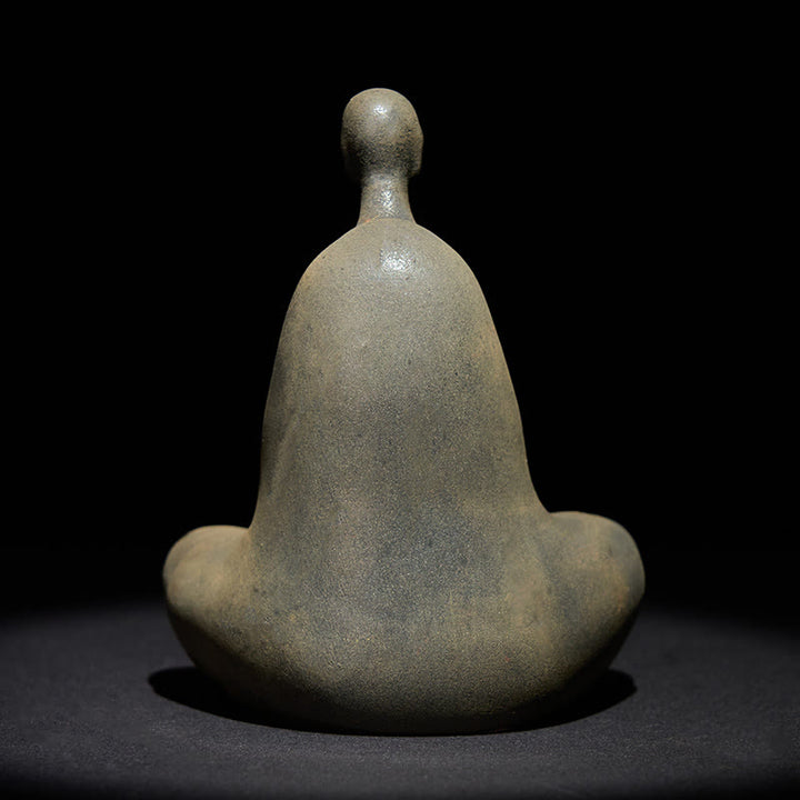 Buddha Stones手作り無形の仏鉄粉 錆 鋳造樹脂 像 装飾 11.5*9*6.5 cm - image 4