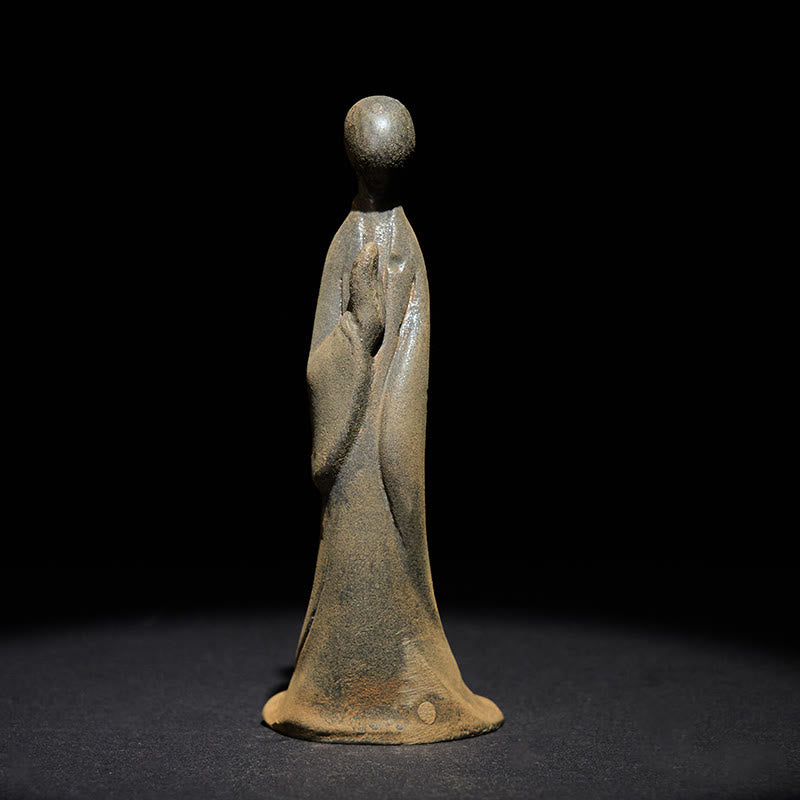 Buddha Stones手作り 立像無形の仏鉄粉 錆 鋳造 樹脂 像 装飾 - image 1