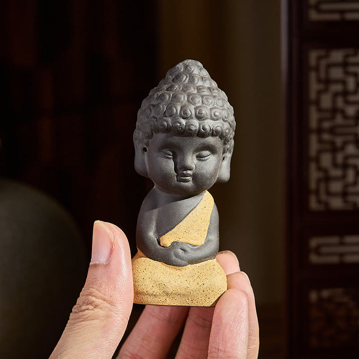 Buddha Stones如来仏 シンボルデザイン 紫粘土 静寂の机飾り - image 6