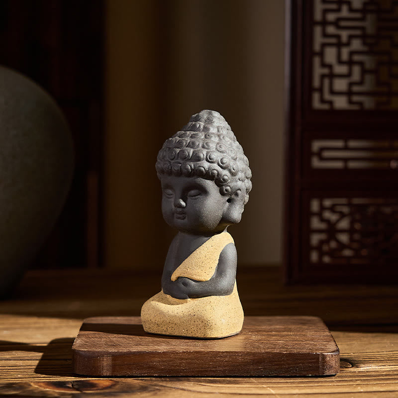 Buddha Stones如来仏 シンボルデザイン 紫粘土 静寂の机飾り - image 4