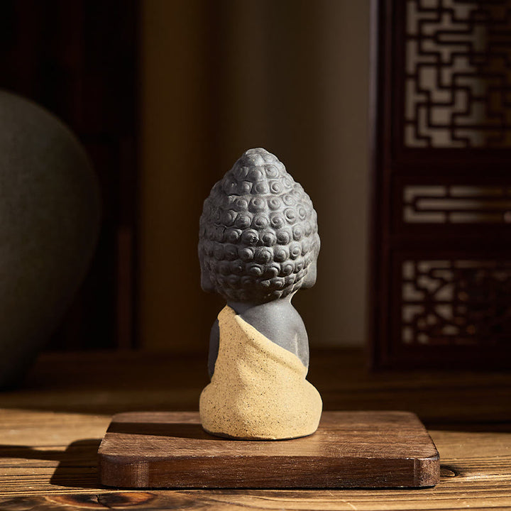 Buddha Stones如来仏 シンボルデザイン 紫粘土 静寂の机飾り - image 5