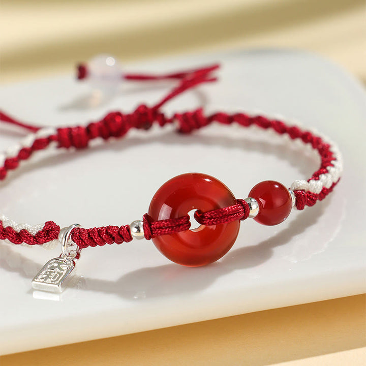 Buddha Stonesグリーンアベンチュリンアゲート平和のお守りチャーム幸運ブレスレット - image 9