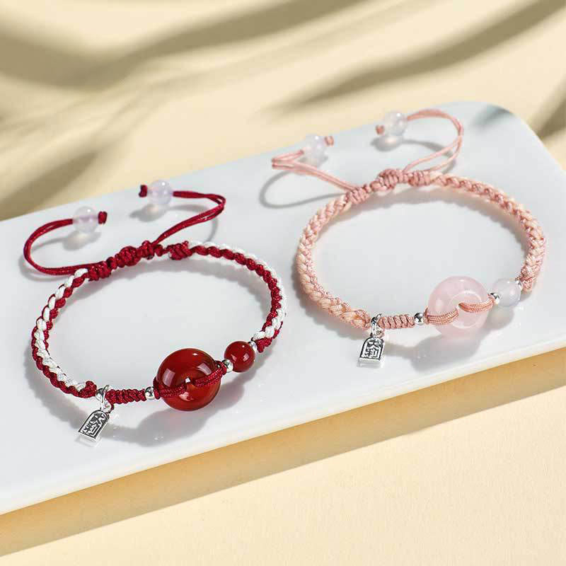 Buddha Stonesグリーンアベンチュリンアゲート平和のお守りチャーム幸運ブレスレット - image 19