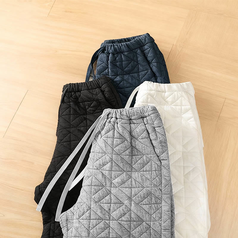 Buddha Stonesレディース 秋冬 無地 ドローストリング サーマル ワイドレッグパンツ ポケット付き - image 17