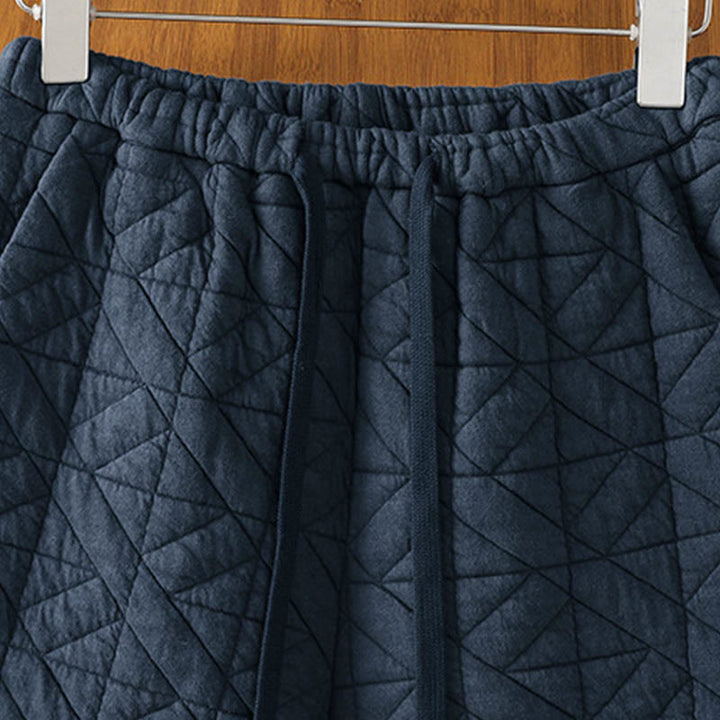 Buddha Stonesレディース 秋冬 無地 ドローストリング サーマル ワイドレッグパンツ ポケット付き - image 15