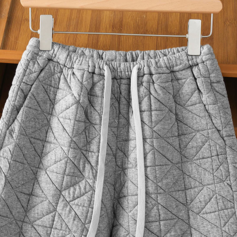 Buddha Stonesレディース 秋冬 無地 ドローストリング サーマル ワイドレッグパンツ ポケット付き - image 11