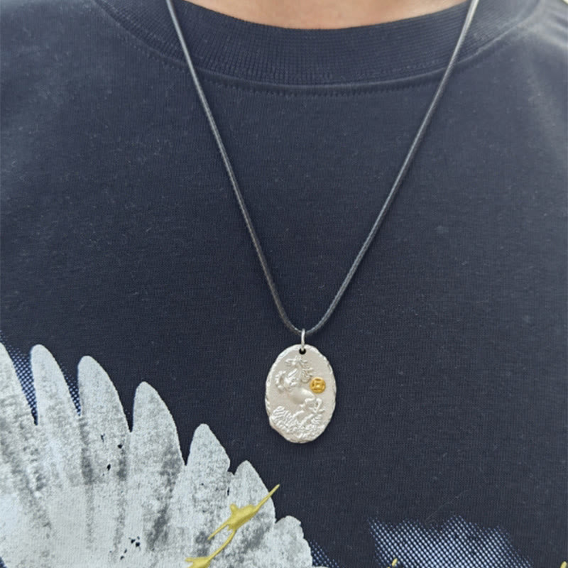 Buddha Stones999スターリングシルバー 馬年 925スターリングシルバーチェーン豊かさのネックレスペンダント - image 4