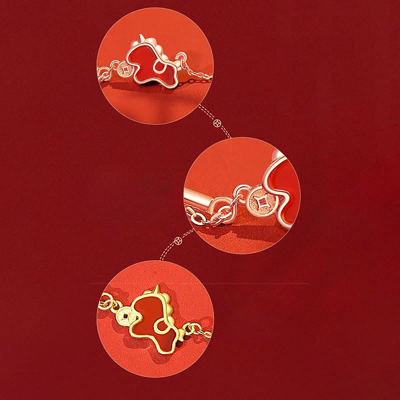 Buddha Stones925スターリングシルバー コイン型 レッドアゲート 馬年 非対称 守護 イヤリング - image 14