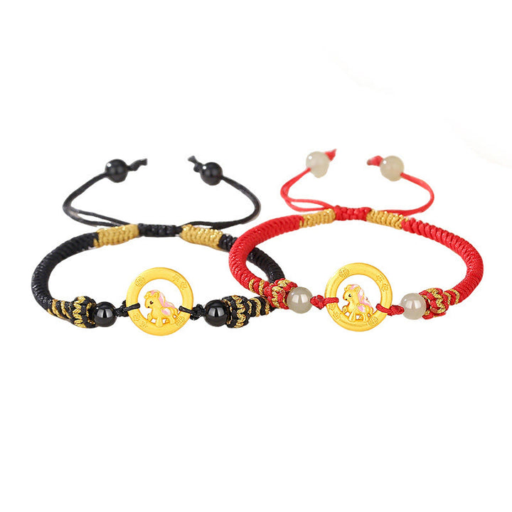 Buddha Stones925スターリングシルバー 馬年平和のお守りチャーム福の字 幸運のネックレスペンダント - image 22