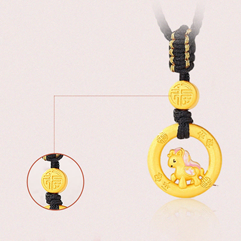 Buddha Stones925スターリングシルバー 馬年平和のお守りチャームバランスストリング カップルブレスレット - image 15