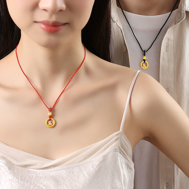 Buddha Stones925スターリングシルバー 馬年平和のお守りチャームバランスストリング カップルブレスレット - image 23