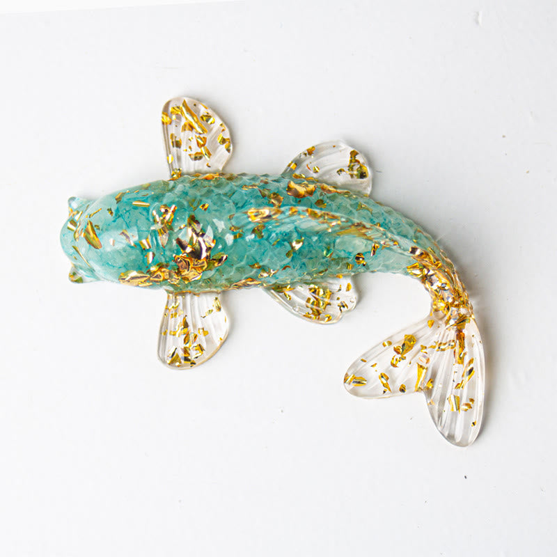 Buddha Stones鯉水晶チップ エポキシ樹脂 幸運 飾り  - アクアマリン（60*40*20mm） - image 22