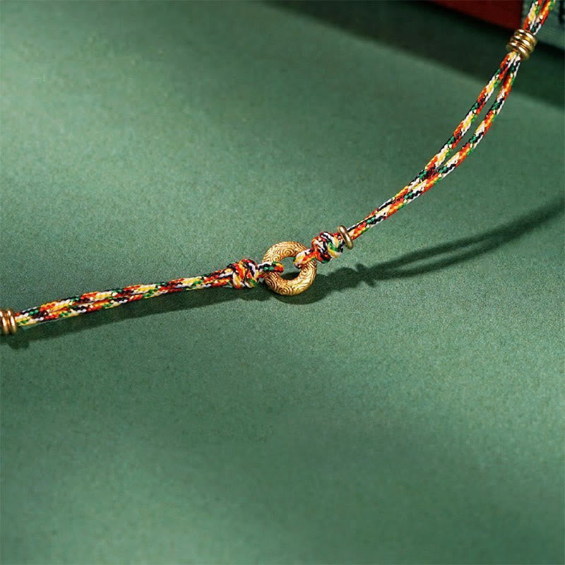 Buddha Stonesハンドメイド平和のお守りチャームマルチカラー子供大人幸運繁栄ブレスレット - image 3