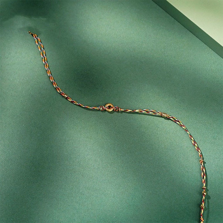 Buddha Stonesハンドメイド平和のお守りチャームマルチカラー子供大人幸運繁栄ブレスレット - image 2