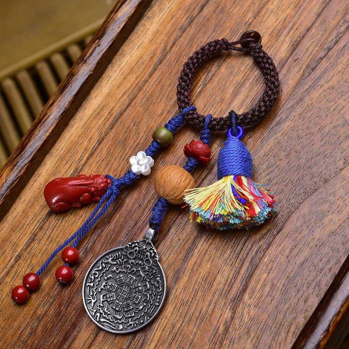 Buddha Stones十二支 九宮 八図 仏陀 ビーズ 静寂 キーチェーン - 蓮 - image 1