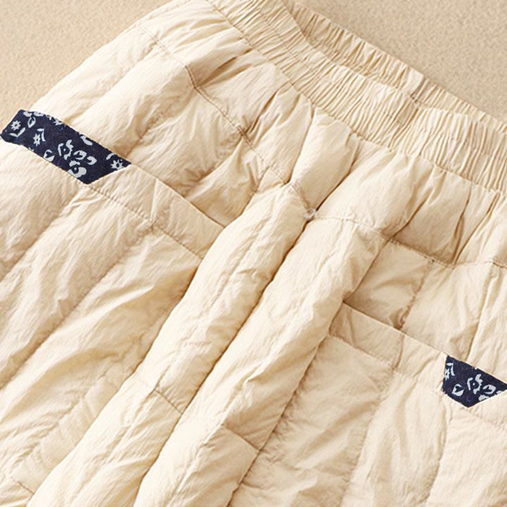 Buddha Stonesレディース 冬用 サーマル パッチワーク コットンパンツ ポケット付き - image 2