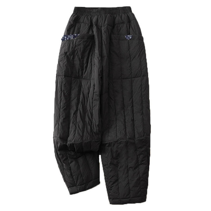 Buddha Stonesレディース 冬用 サーマル パッチワーク コットンパンツ ポケット付き - image 12