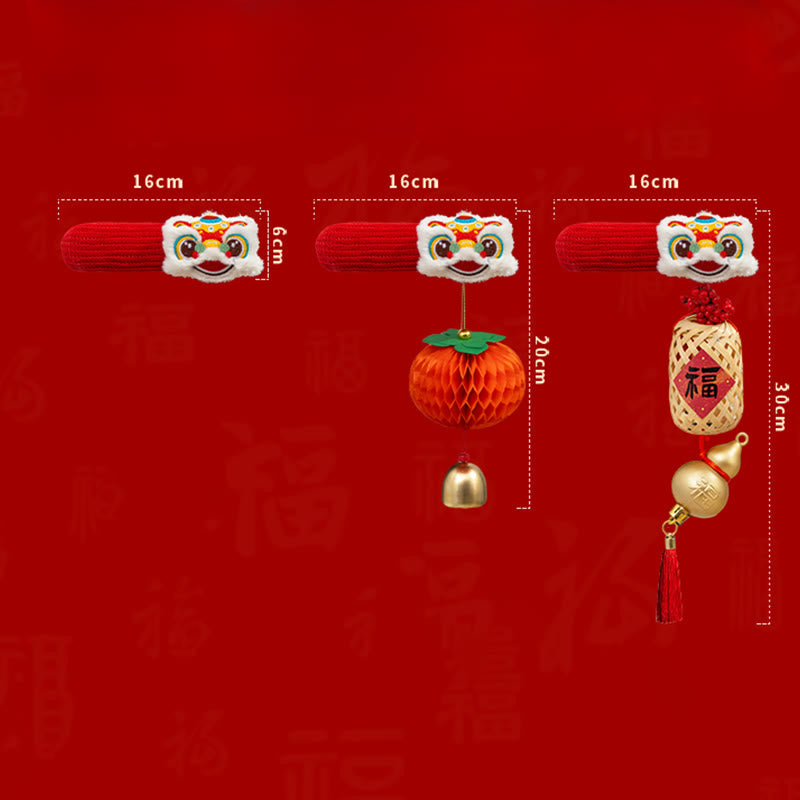 馬年舞獅子福文字Buddha Stonesドアハンドル良縁祈願装飾 - image 11