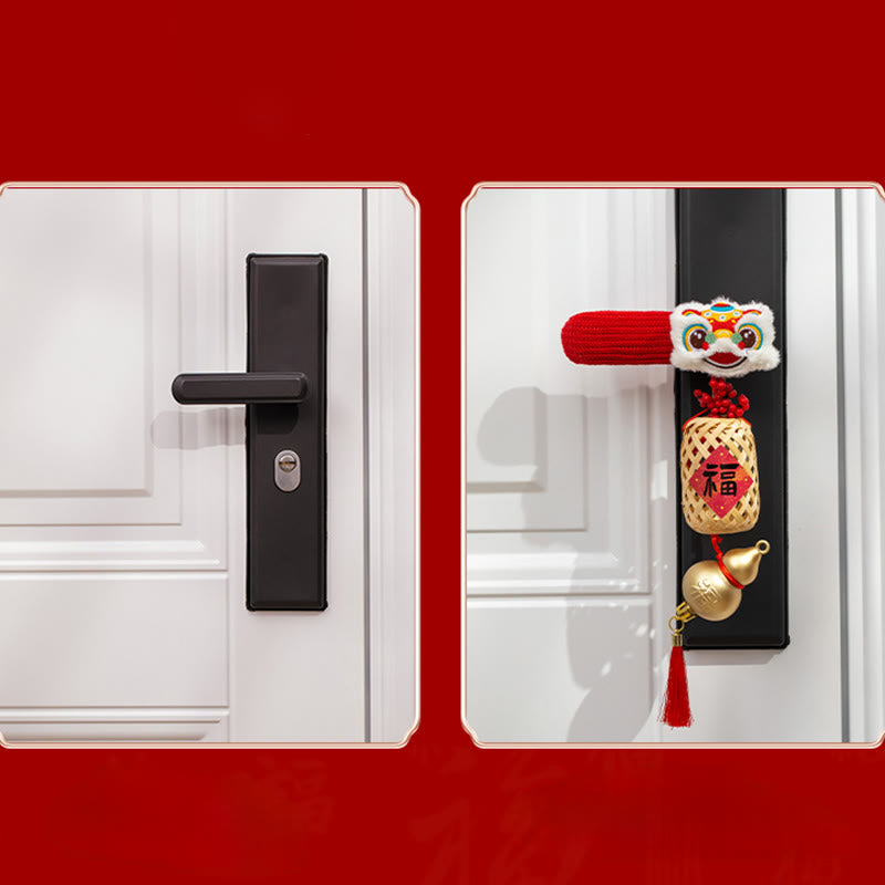 馬年舞獅子福文字Buddha Stonesドアハンドル良縁祈願装飾 - image 6