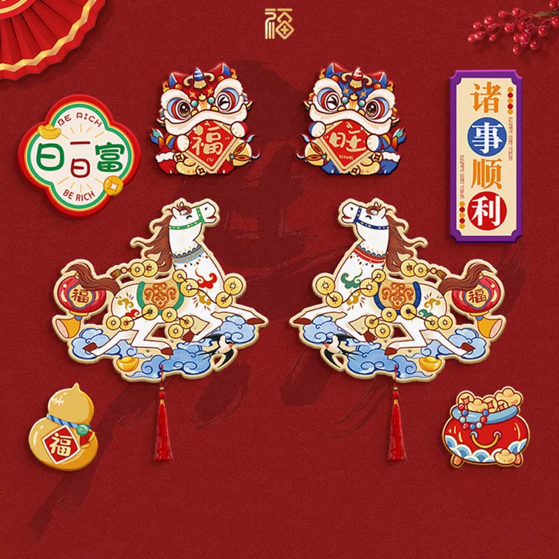 Buddha Stones年 冷蔵庫 マグネット バック 祝福 飾り - 8個セット3 - image 4