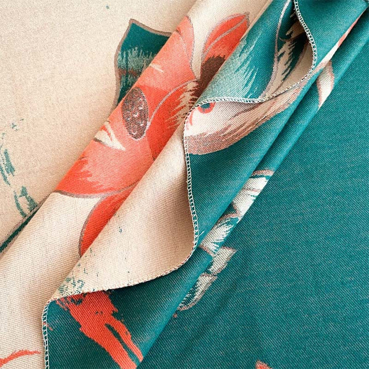 Buddha Stones、秋の蓮、鯉、トンボ柄、心地よいスカーフショール - image 7