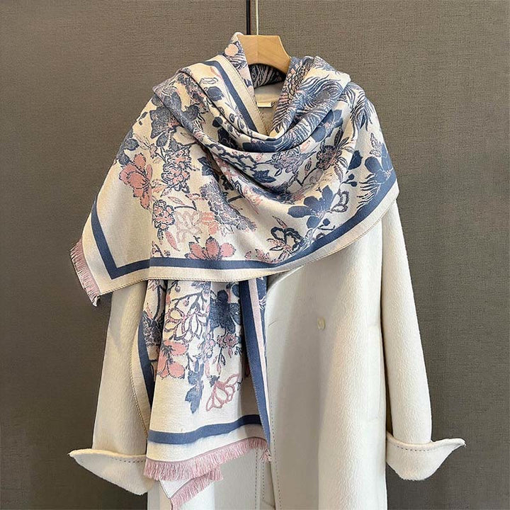 Buddha Stonesと秋の鳳凰の花柄のソフトスカーフショール - image 9