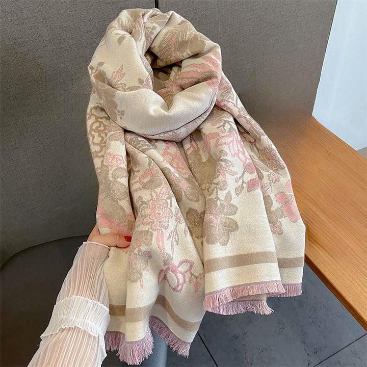 Buddha Stonesと秋の鳳凰の花柄のソフトスカーフショール - image 7