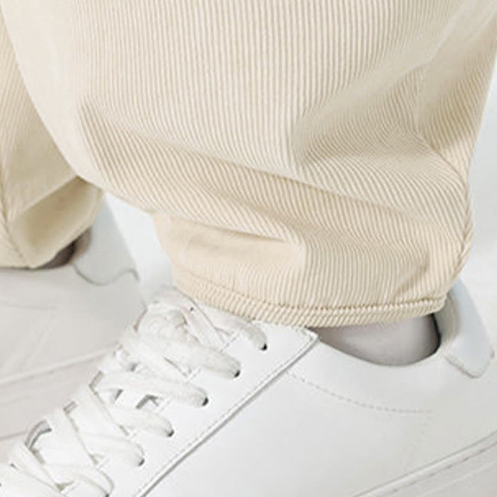 Buddha Stones秋冬 無地コーデュロイ メンズ ハーレムパンツ ポケット付き - image 18